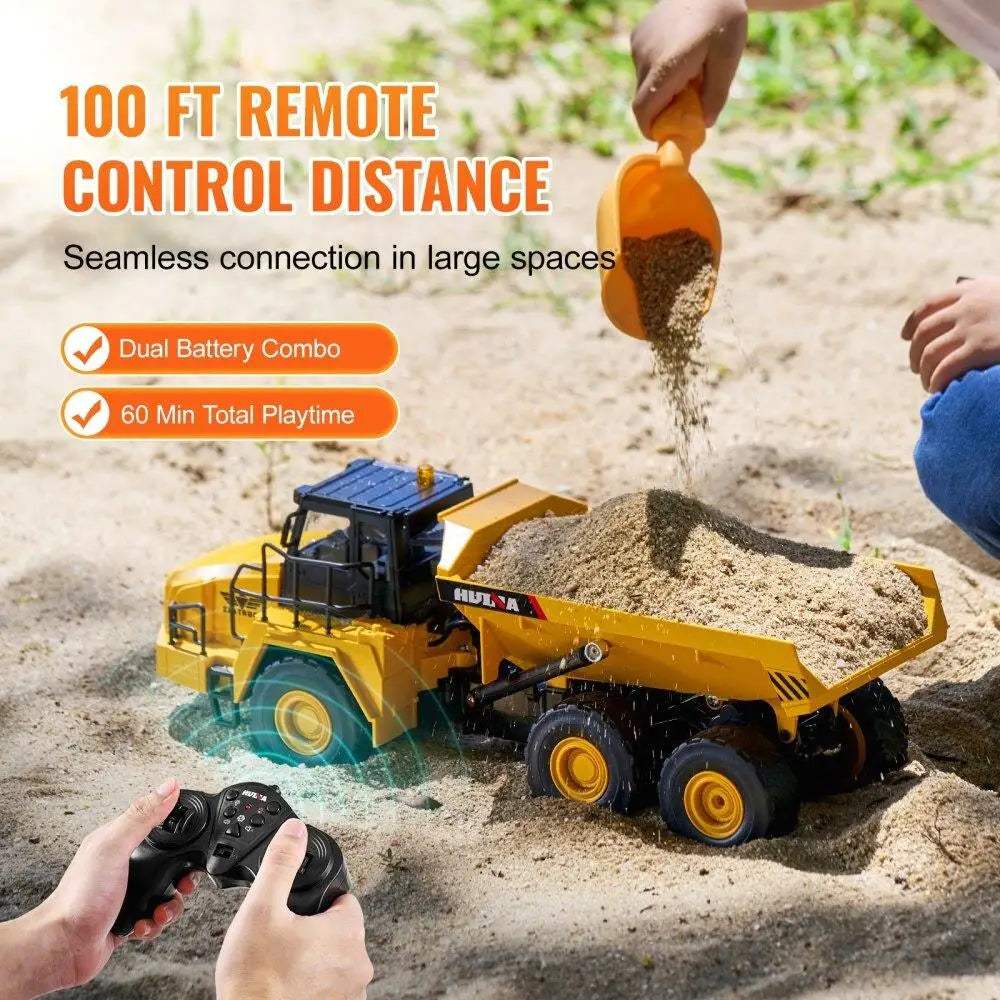 RC Remote Control Dump Truck 11CH 1:16 Scale Construction Vehicle Toy