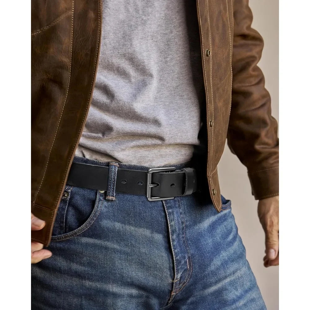 Mens Belts Casual with Genuine Leather