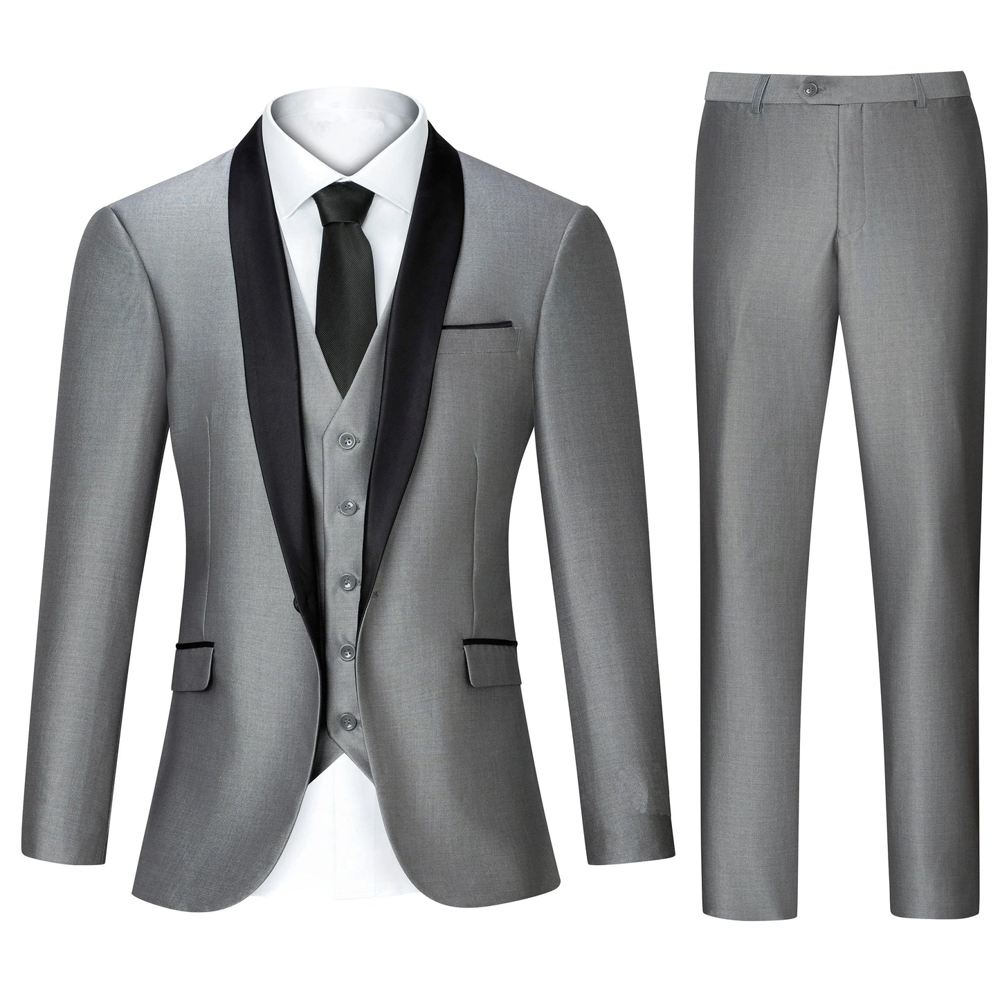 Men's Suit Regular Fit Tuxedo 3 Piece Set   Jacket, Trousers, Vest