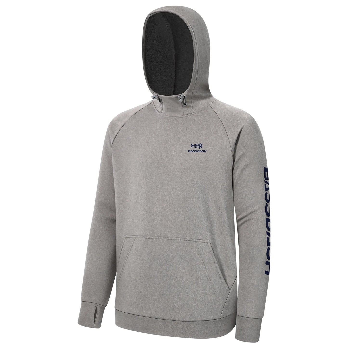 Men’s, Women's Fleece Lined Fishing Hoodies Water Resistant Performance Pullover Sweatshirt with thumb hole