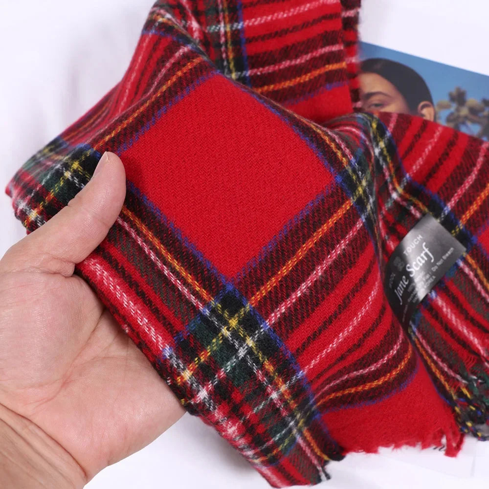 Scottish Style Warm Scarf/Shaw. Plaid Soft Long Wrap