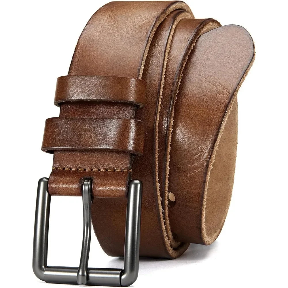 Mens Belts Casual with Genuine Leather