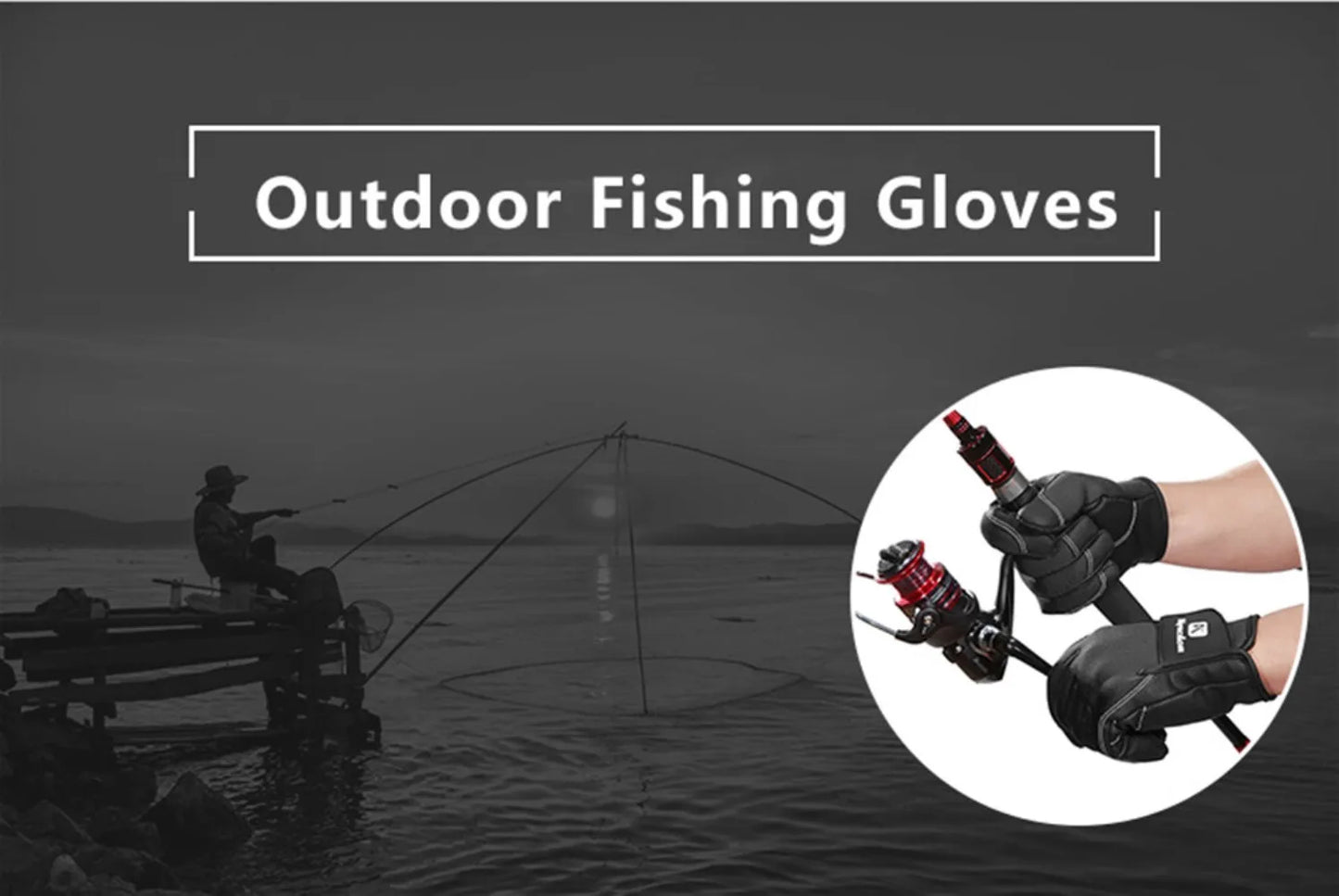 Winter Fleece Gloves for Men Women 2 Cut Half-Finger, Flexible, Anti-Slip, Waterproof