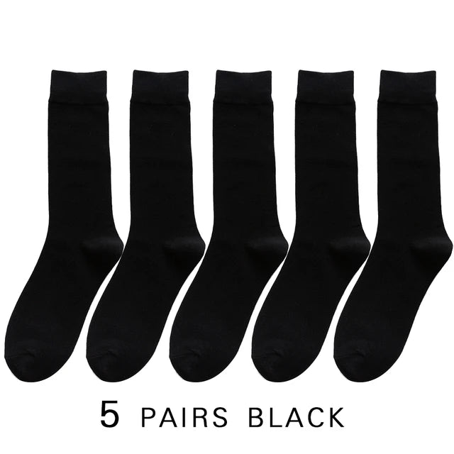 5 Pairs High Quality Men's, Women's Cotton Socks, Long Socks For Men, Dress, Casual
