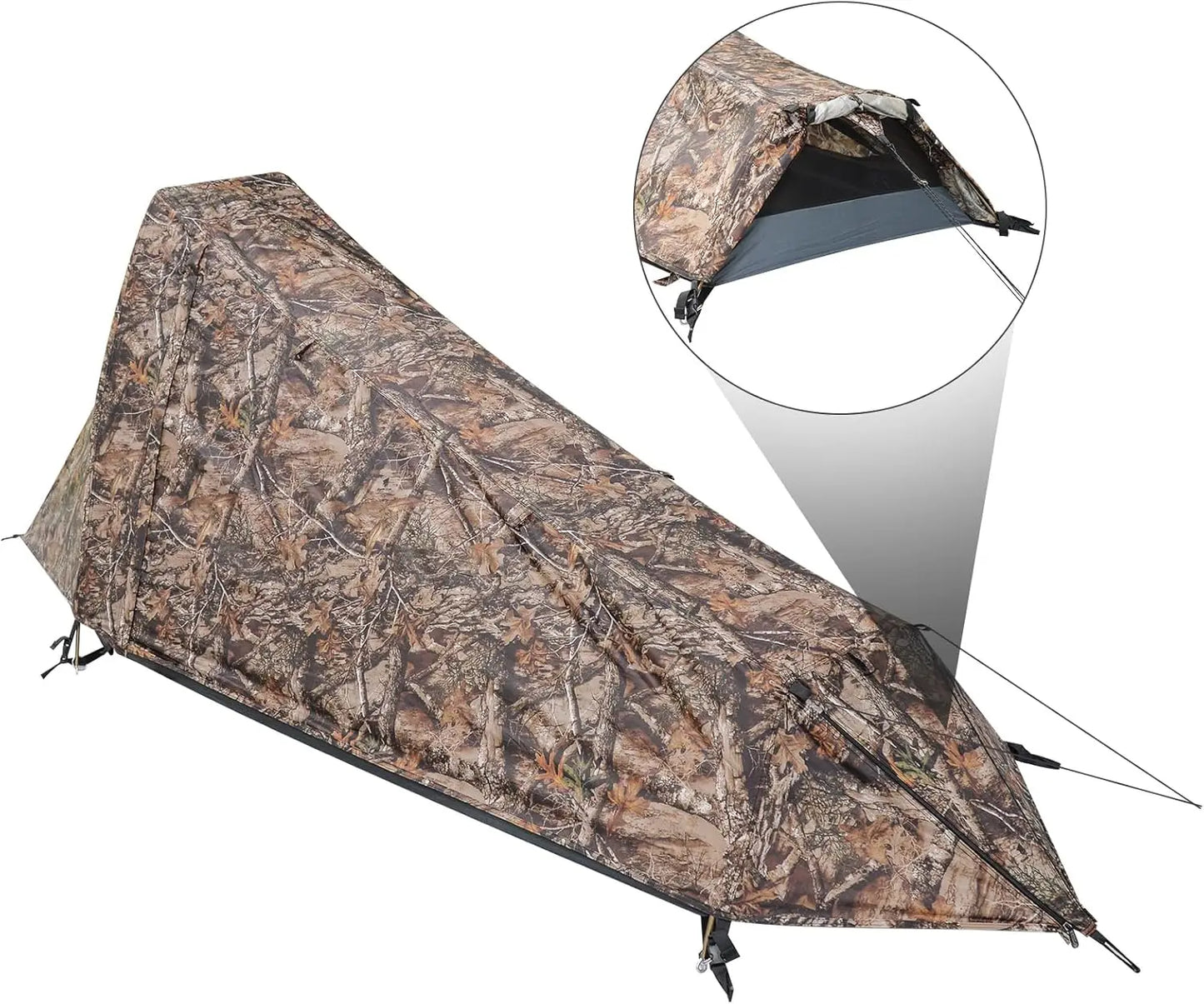 Ultralight Waterproof Single Person Bivy Tent for Camping Hiking Backpacking Outdoor Survival Gear