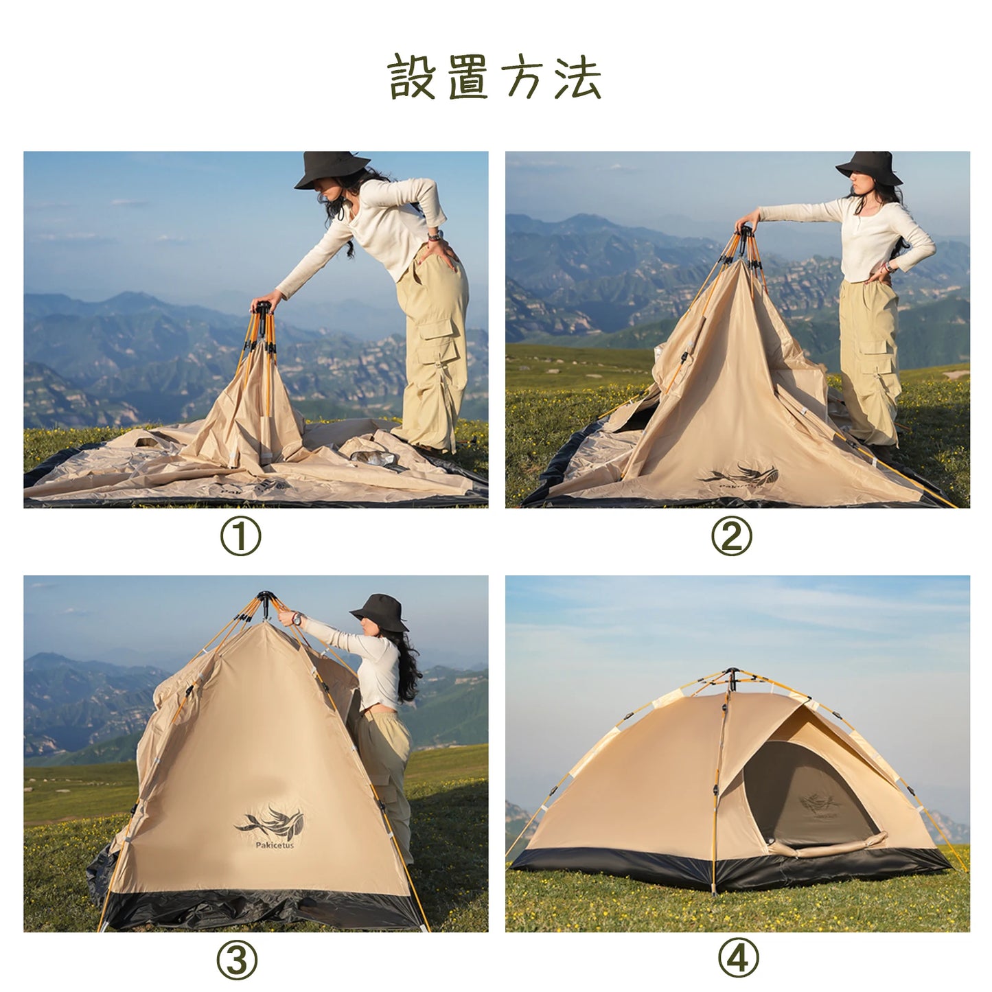2-4 Person Camping Windproof Tents, Easy To Set Up, lightweight Camping Tent, Suitable For Family Travel, Outdoor Camping
