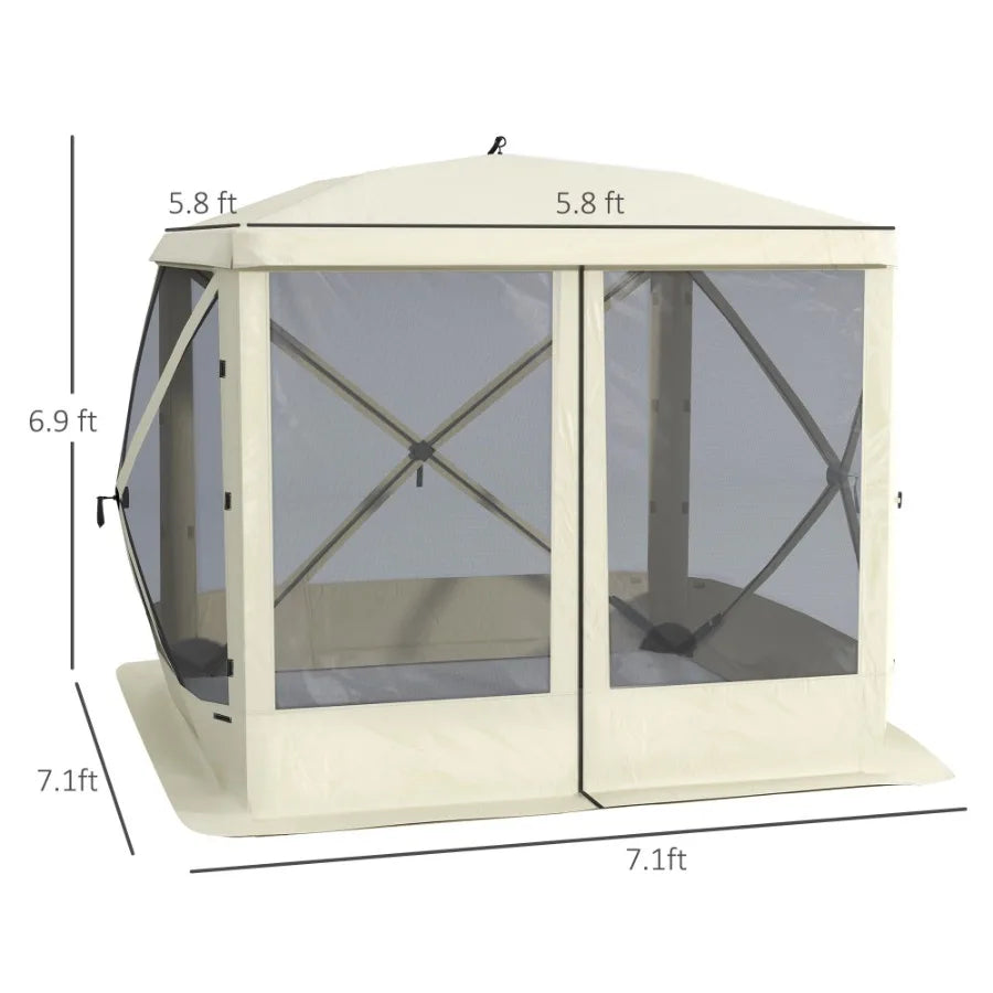 Pop Up Camping Canopy Gazebo Screen Shelter Tent with 1 Person Easy Set Up Ventilating Mesh Portable Carry Bag