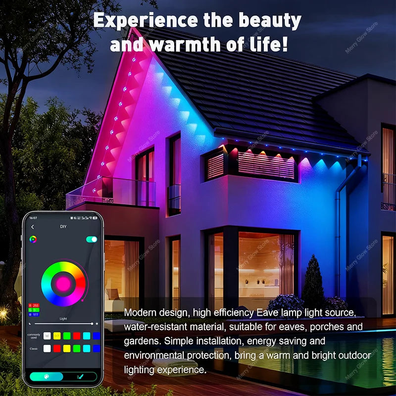 100FT 60 LEDs Permanent Outdoor Flashing Lights