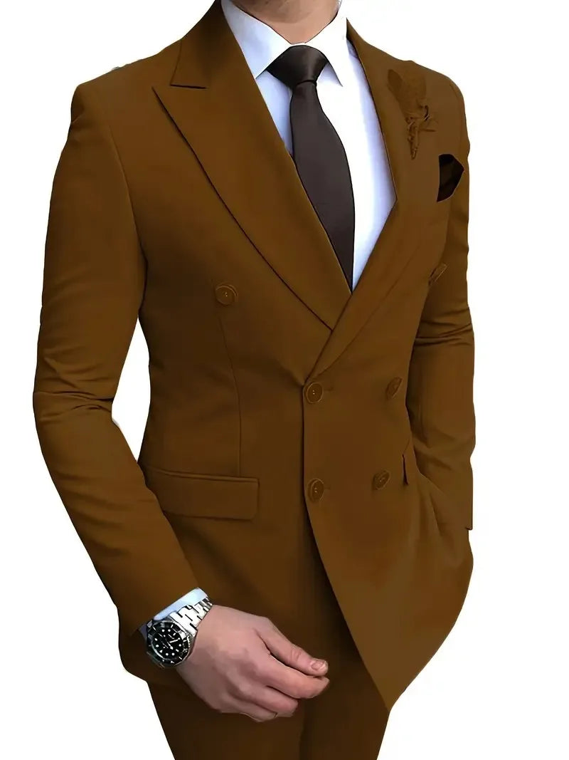 Men's Suits 2-Piece Set Double Breasted Jacket and pants