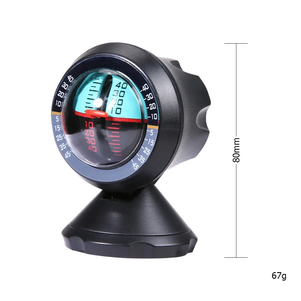 Multifunction Car Inclinometer Level Tilt Gauge Indicator, Slope Meter Gradient Balancer for Outdoor Camping