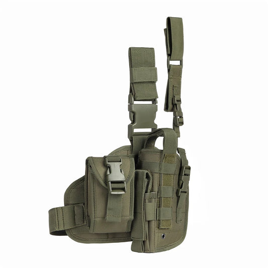 Tactical Leg Gun Holster Multi-function Camouflage Bag, Tied Leg Pisto,l Protective Cover with Phone Pocket