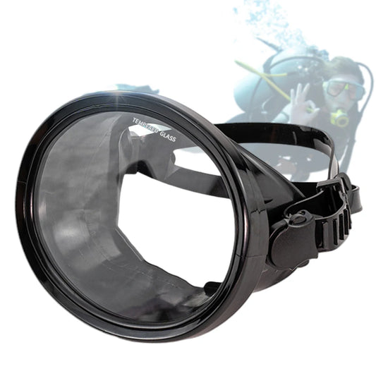 Oval Diving Mask Single Lens Scuba Mask Tempered Glass Lens Scuba Goggles Anti-Fog for Swimming Snorkeling