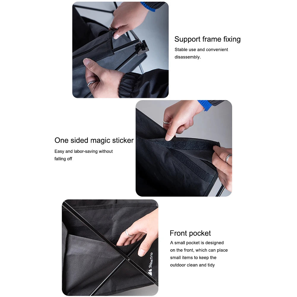 Folding Table With Under Storage Bag, Outdoor Camping, Waterproof 600D Oxford Cloth Foldable Bag
