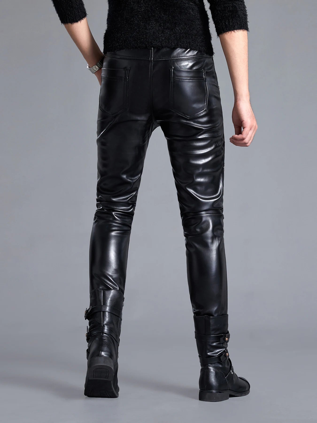 Men`s Waterproof Tight Leather pants