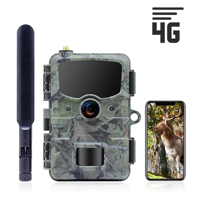 4G Hunting Trail Camera 1080P 24MP Game Camera with Night Vision Waterproof  Camera for Wildlife Monitoring