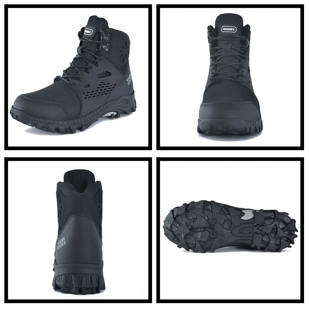 Safety Boots Men Work Shoes Anti-Smashing Steel Toe Male Female Anti-slip