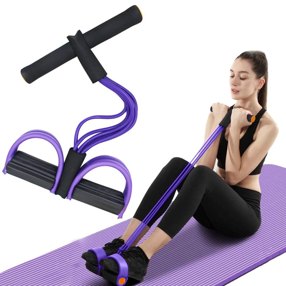 6-Tube Resistance Band Multi Function Tension Rope, Fitness Bands, Elastic Yoga Pedal Puller For Exercises