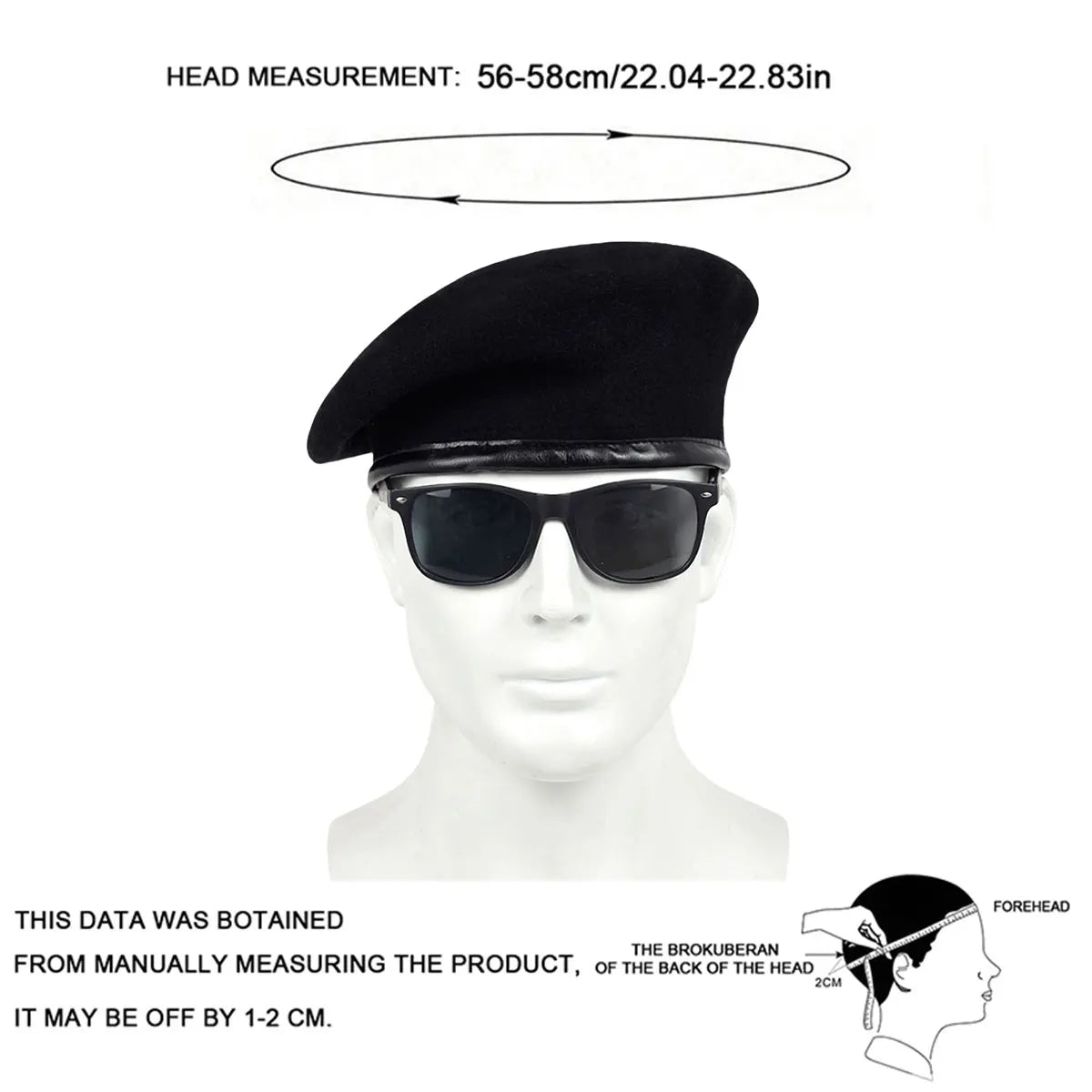 1piece Unisex Solid Color Beret hat