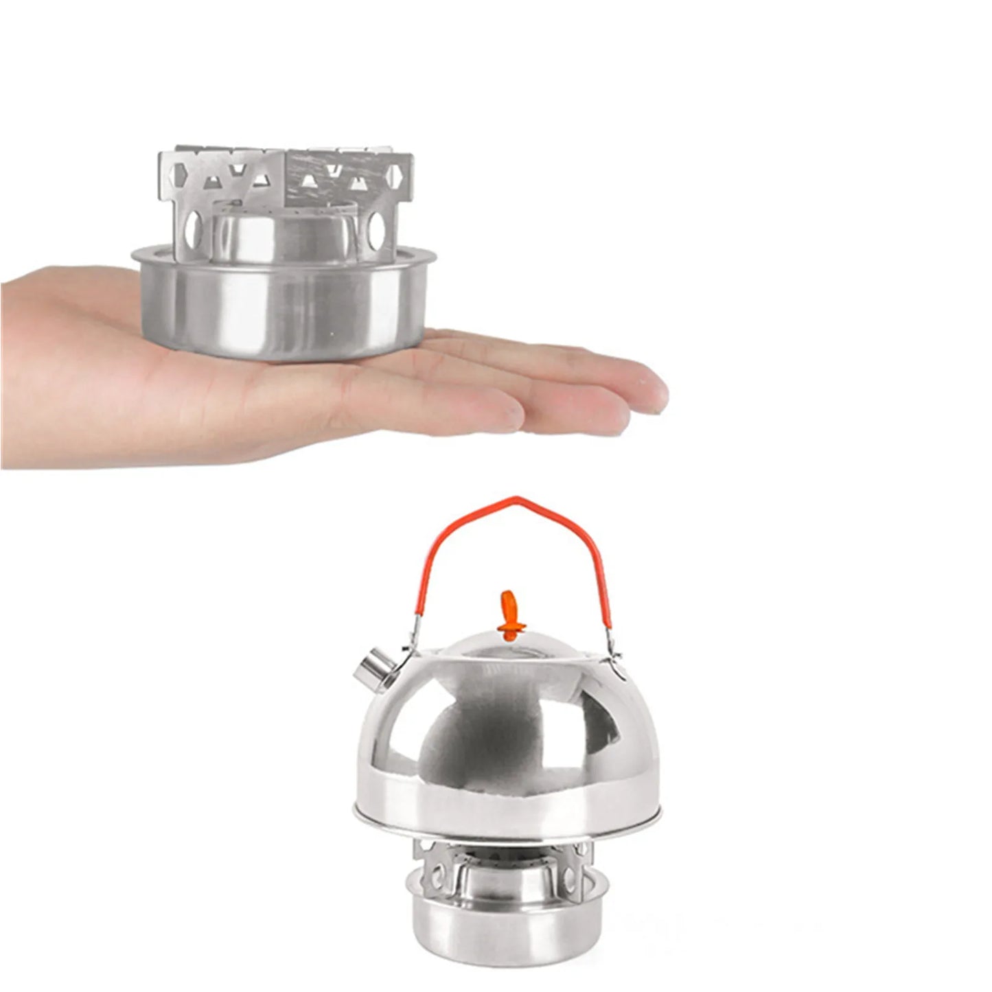 Portable Alcohol Stove, Outdoor Ultralight Aluminum Alloy Stove Cooking Burner, With Cross Stand For Camping Hiking