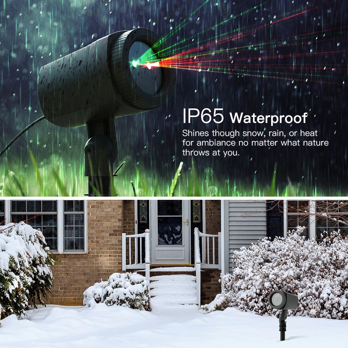 Christmas Projector Lights Outdoor with Remote, with Red and Green 12 Christmas Decoration Patterns