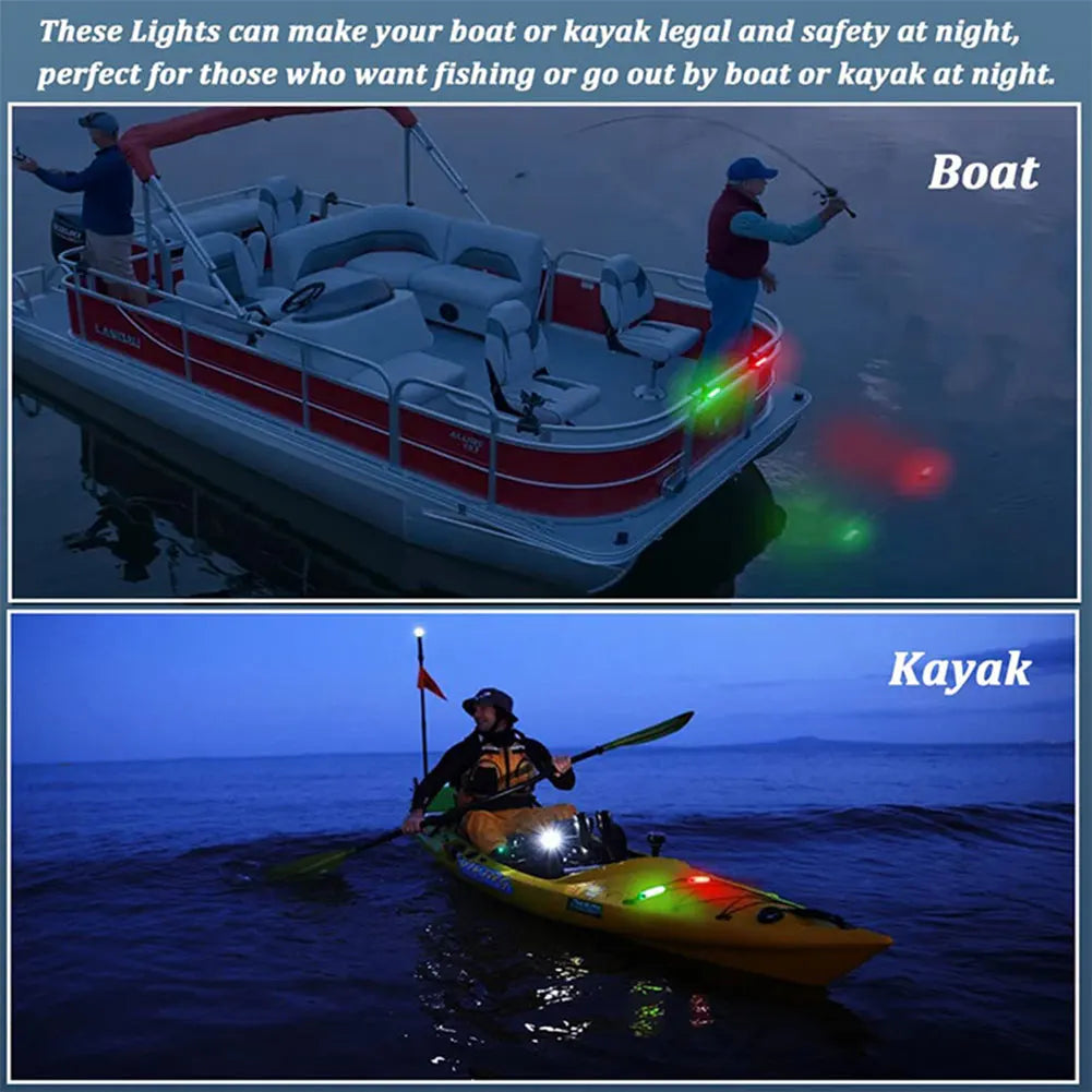 LED Boat Navigation Lights Type-C Signal Lamp 4 Modes