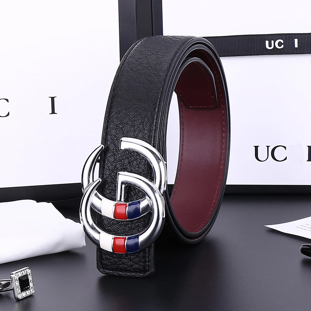 High-end Luxury Men's, Women's Belt, Versatile Business Belt, Classic Letter-sized LOGO Leather Belt.