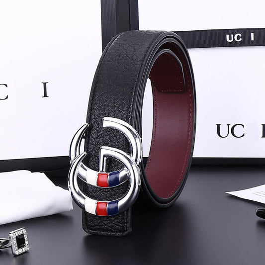 High-end Luxury Men's, Women's Belt, Versatile Business Belt, Classic Letter-sized LOGO Leather Belt.