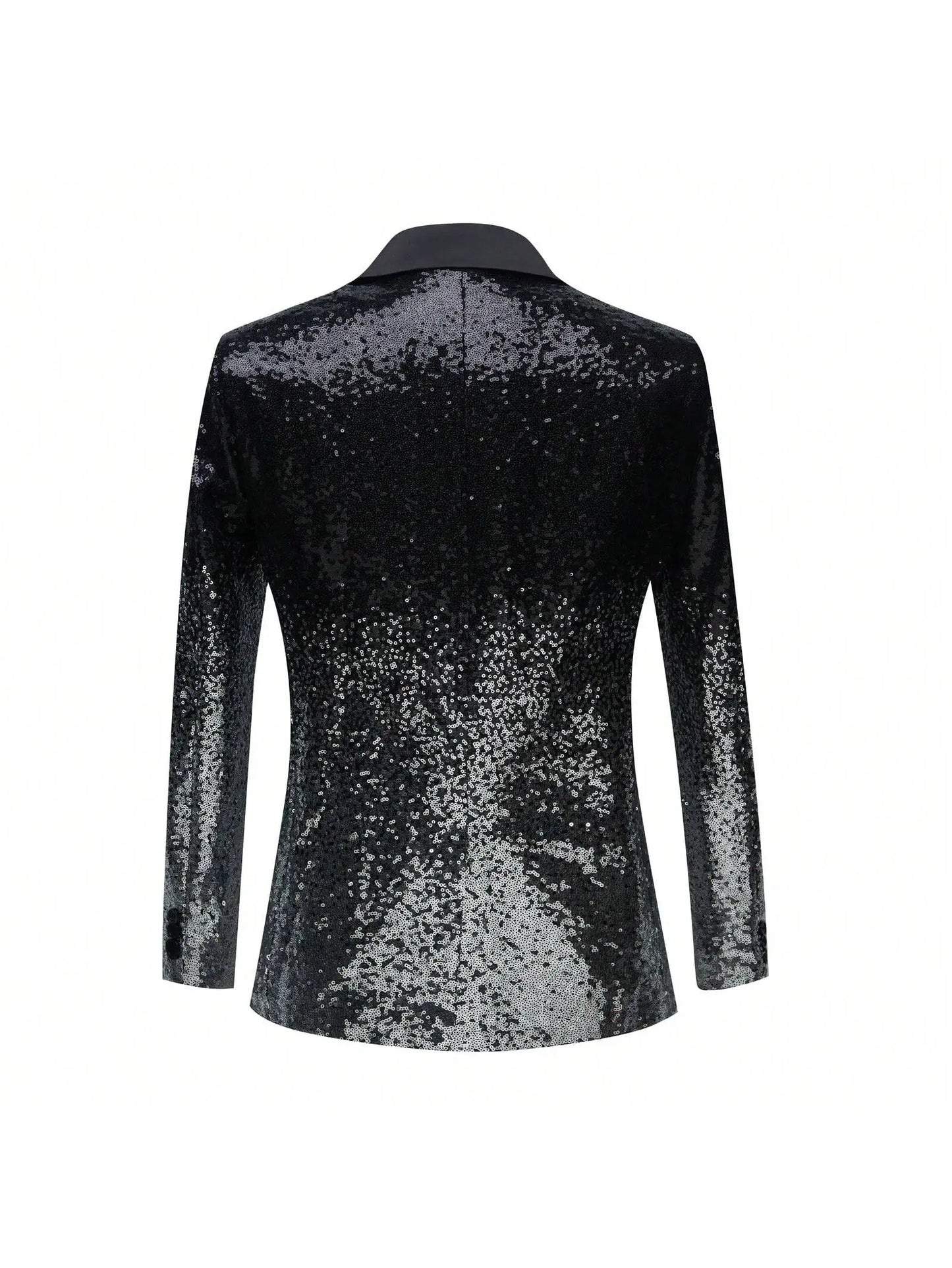 Men Shiny Suit Jacket One Button
