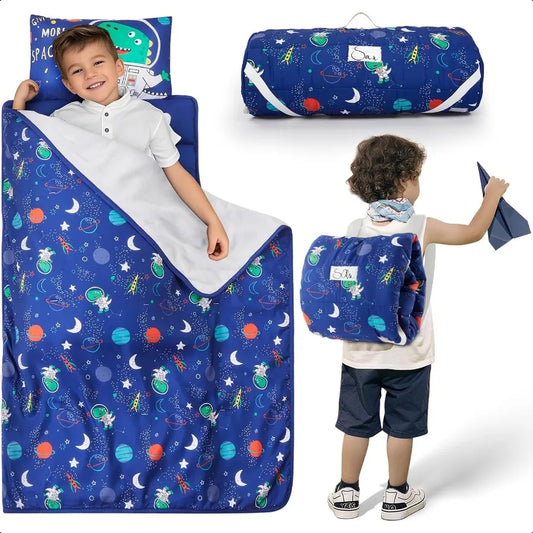 Toddler sleeping Bag with Removable Pillow and Plush Blanket 54 x 33