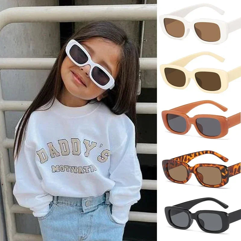 Children Cute Frosted Rectangle UV400 Sunglasses. Girls, Boys
