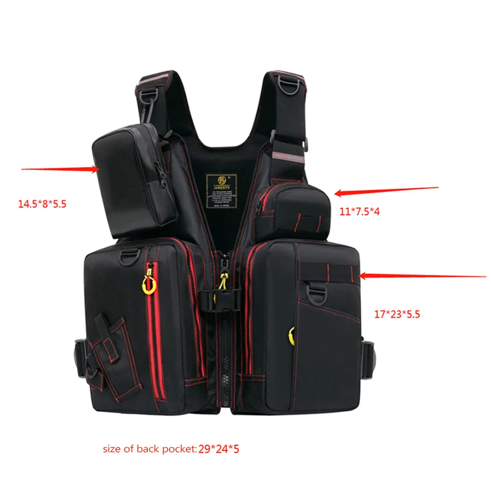 Multi-Functional Life Jacket Vest For Outdoor Fishing, A Must-Have For Safety, Multiple Pockets For Storage Buoyant Material