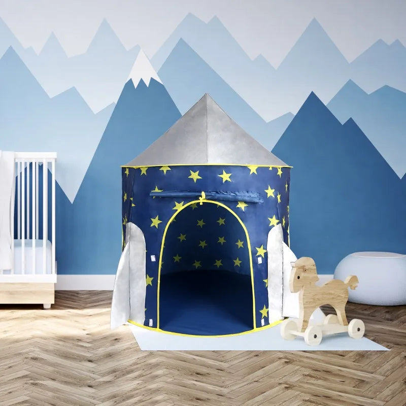 Rocket Spaceship, Kids Play Tent, Unicorn Pop up Tent, Foldable Indoor & Outdoor
