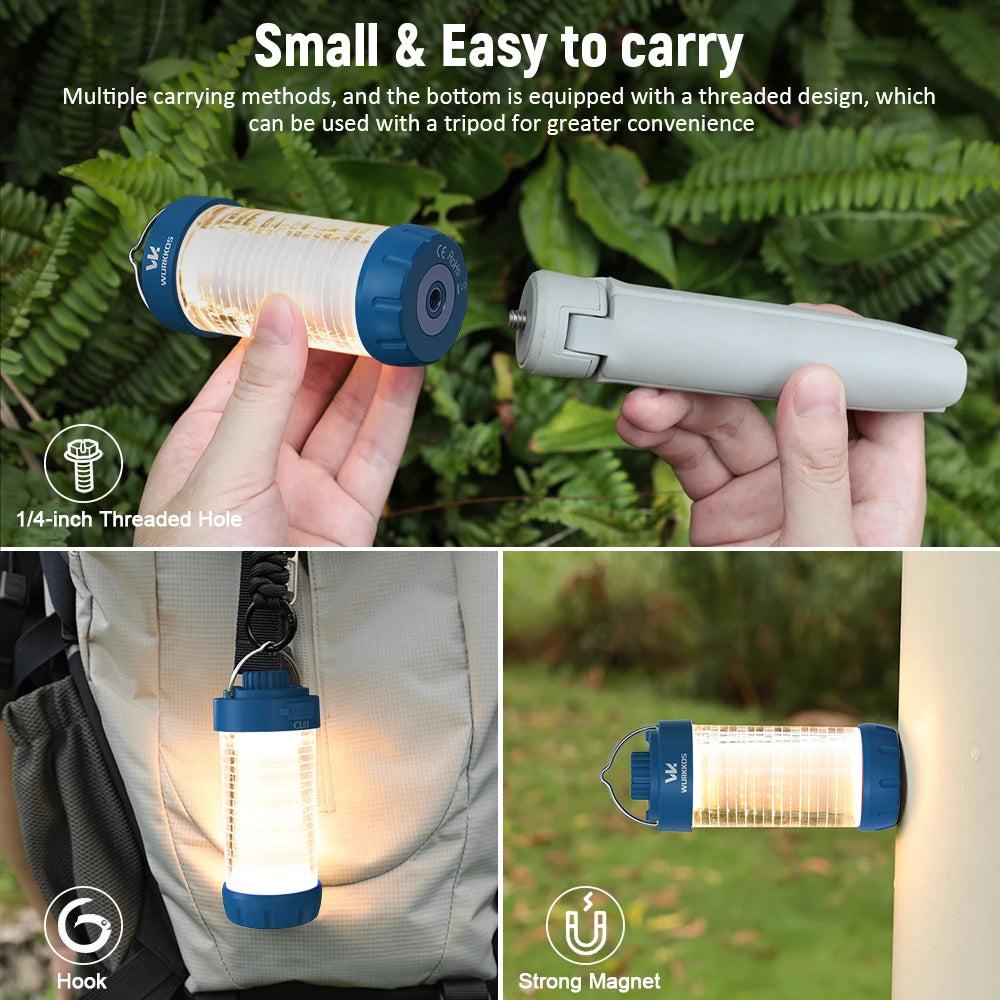 Camping Light, 550 Lumens, Rechargeable LED Flashlight Mini Magnetic Light