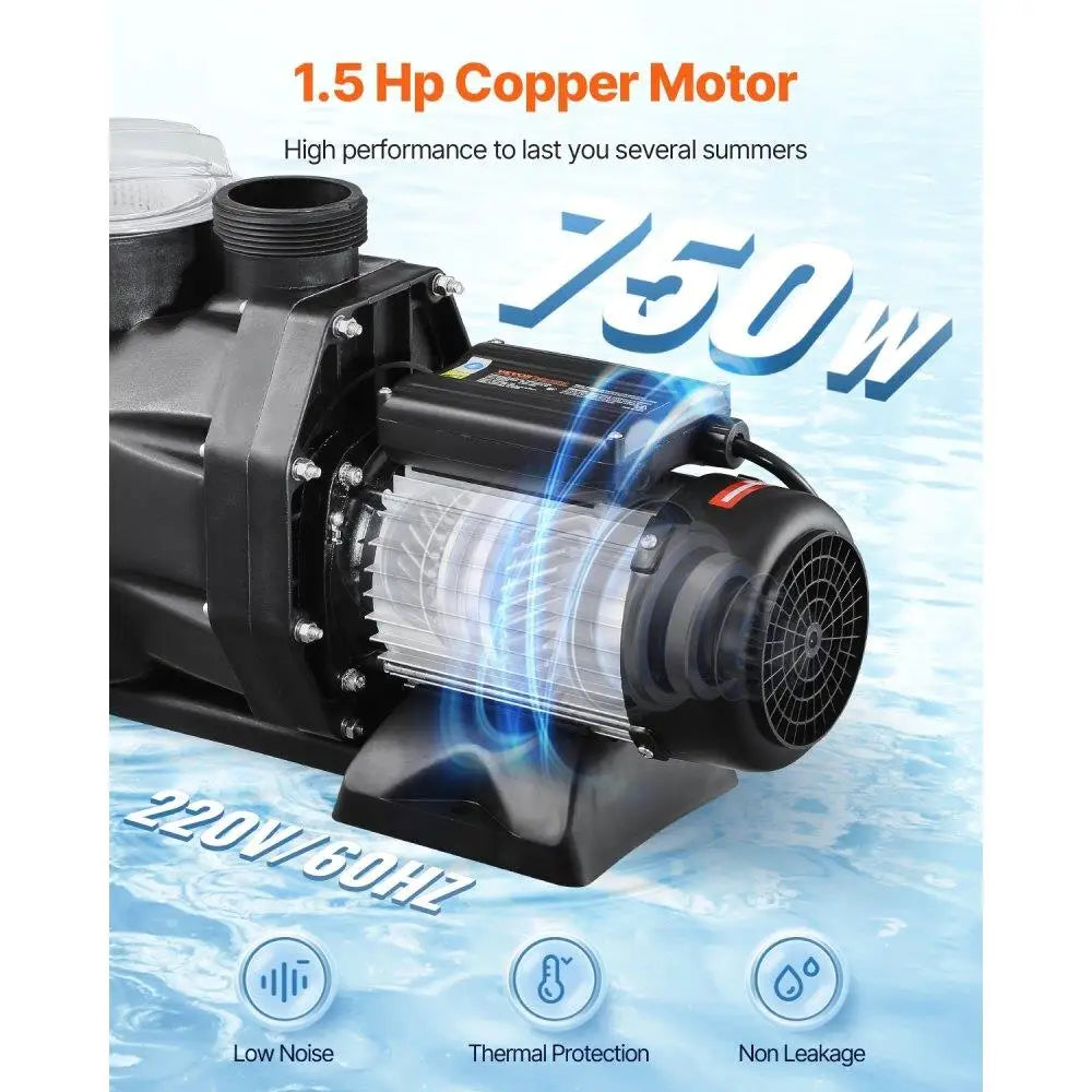1.5 Swimming Pool Pump Ground Single 122 GPM 3450 RPM 220V