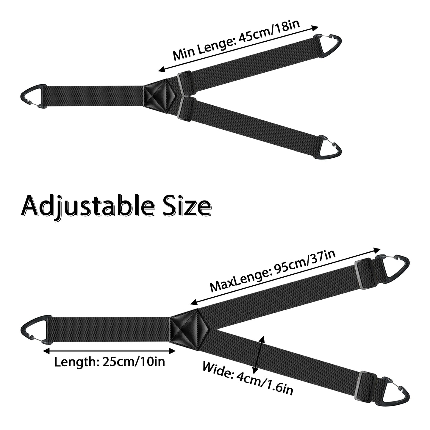 Hidden Suspenders for Men, Heavy Duty Work Under Back Suspender, 1.5 Inches wide with 3 Snap Loop