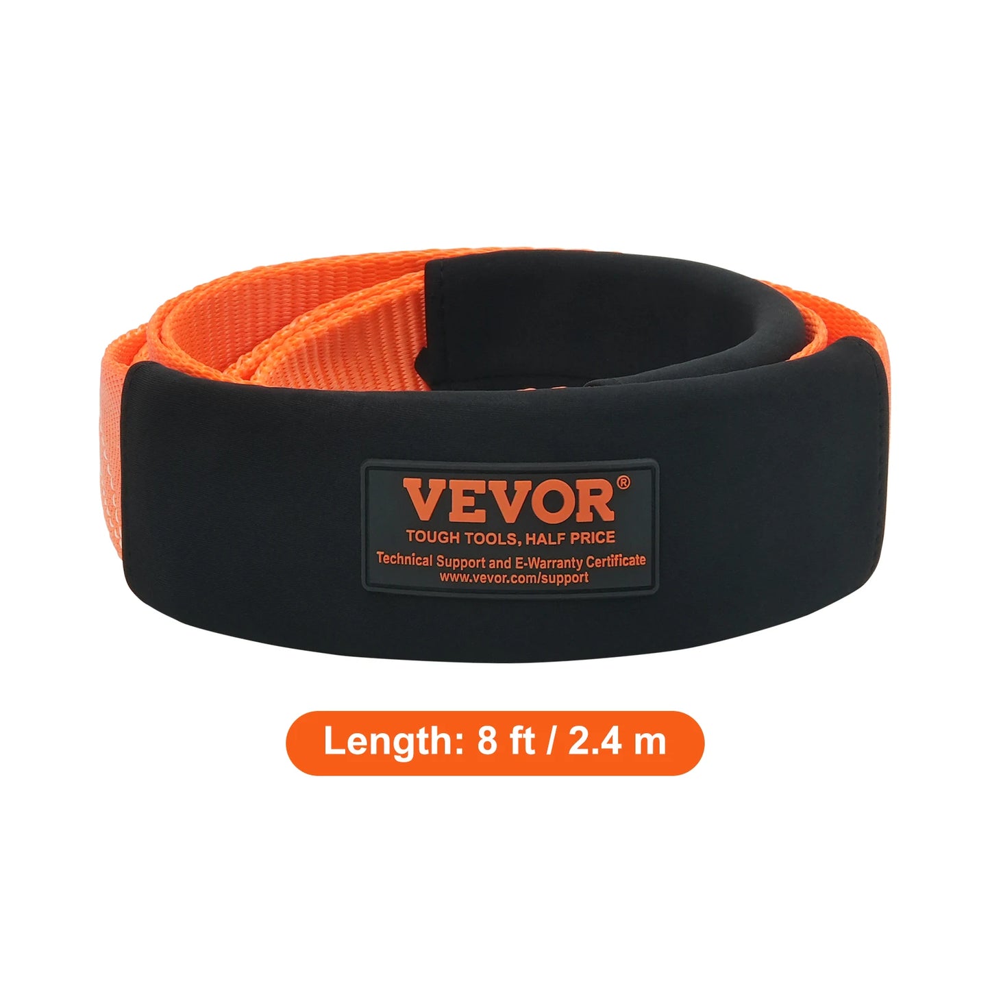 20/30ft Car Tow Cable Trailer Towing Pull Rope 2/3/4in Winch Line Extension Strap for Van Road Recovery Car Accessories