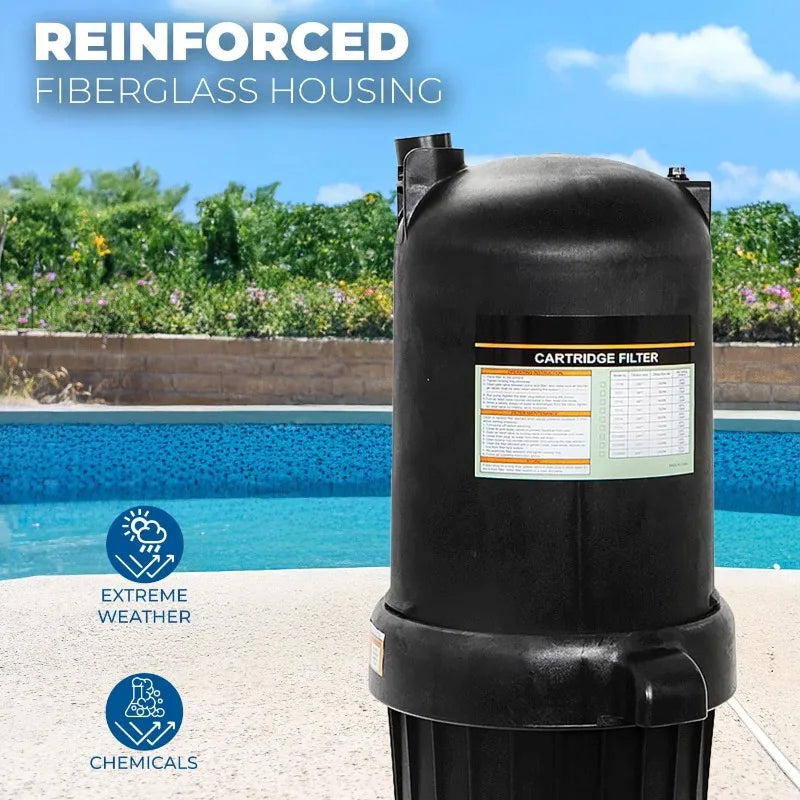 XtremepowerUS 175 sq/ft Swimming Pool Cartridge Filter In-Ground Pool/Spa Pool Filter for Pool Up to 35,000 Gallons