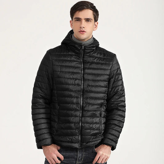 Lightweight Puffer Down Jackets for Men, Warm Parka, Windproof