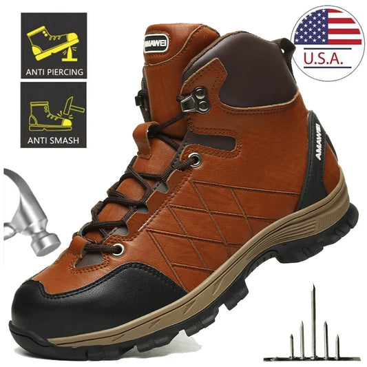 Safety  Work Boots Steel Toe Construction