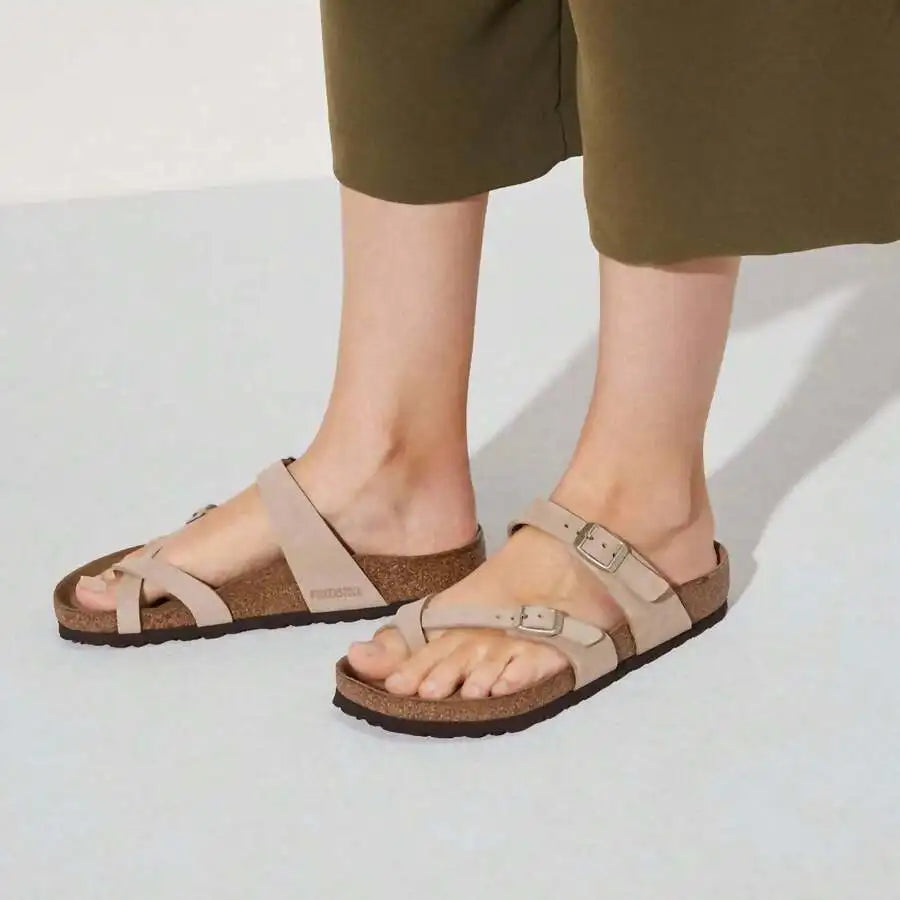 Casual Flip Flops Soft Footbed Leather Sandals