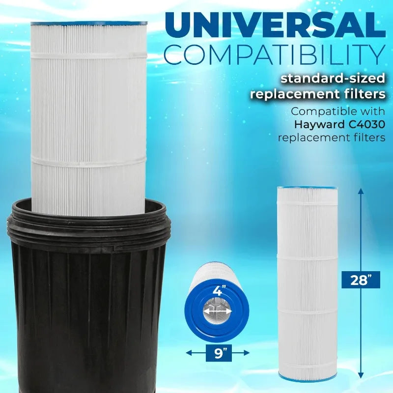 XtremepowerUS 175 sq/ft Swimming Pool Cartridge Filter In-Ground Pool/Spa Pool Filter for Pool Up to 35,000 Gallons