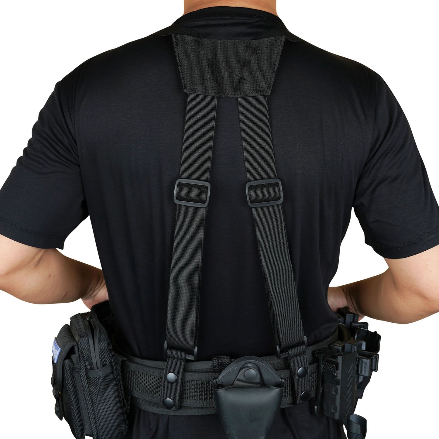 Tactical Suspenders, Police Duty Belt Harness for Men, 1.5 Inch Adjustable Tool Belt Suspender with 4 Loop Attachments