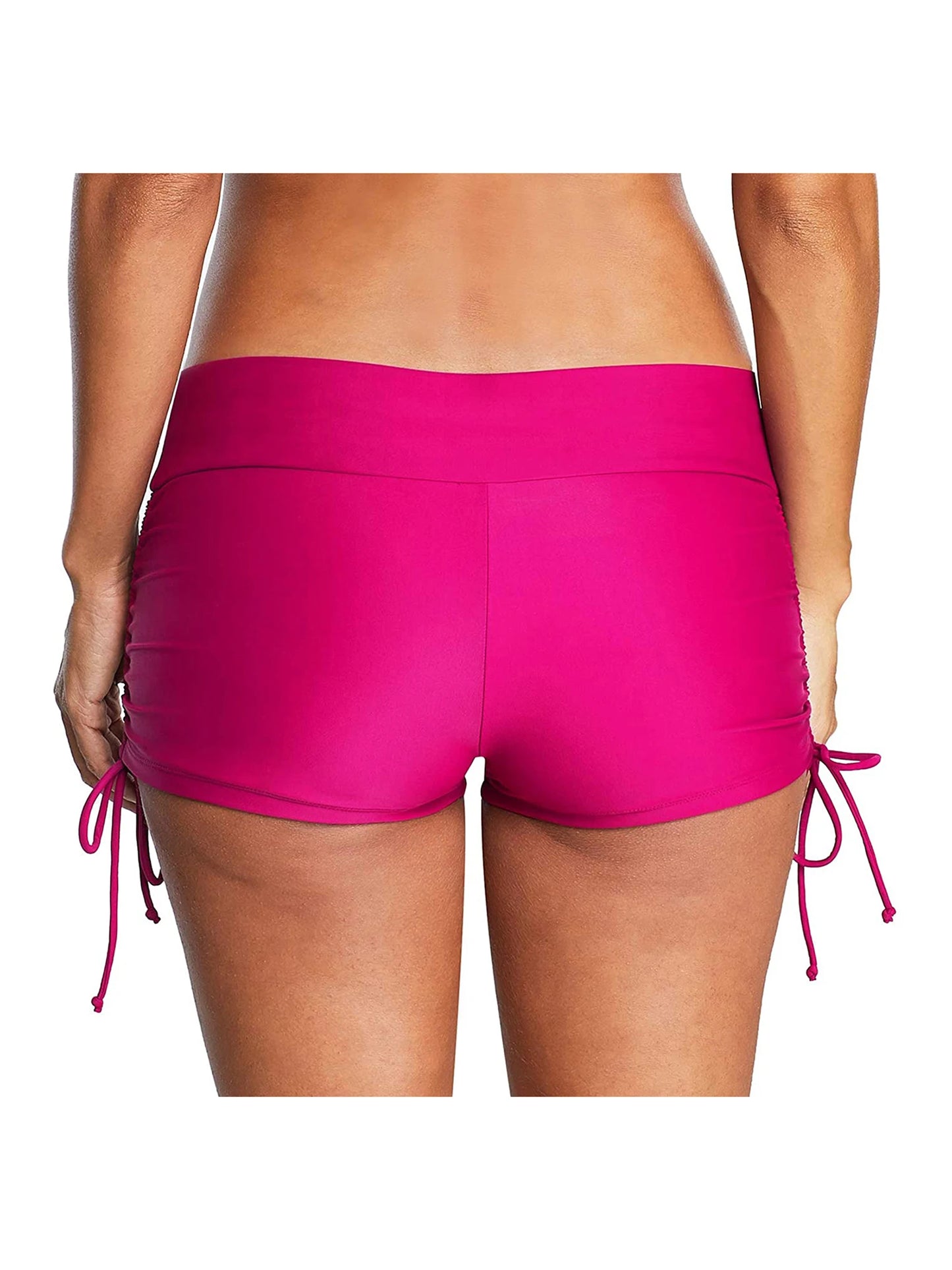 Women s Swim Shorts, High Waist Sides Drawstring Stretch Tankini Bottoms with UV Protection