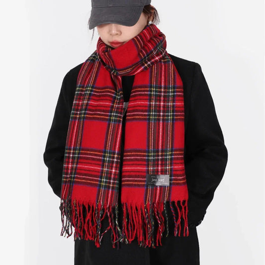 Scottish Style Warm Scarf/Shaw. Plaid Soft Long Wrap