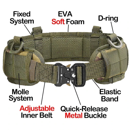 Genuine Tactical Belt, Quick Release. Outdoor Military Metal Real Nylon Belt Set