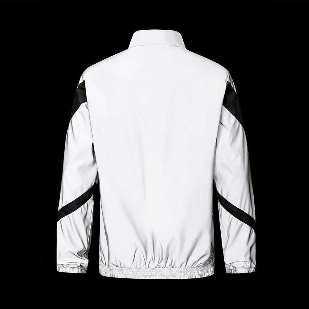 Men's Night Reflective Jacket Stand Collar