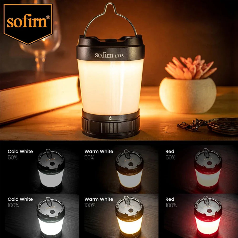 Camping Light USB Rechargeable, Powerful Torch Portable Emergency Lantern 2700K-6500K with Reverse Charging