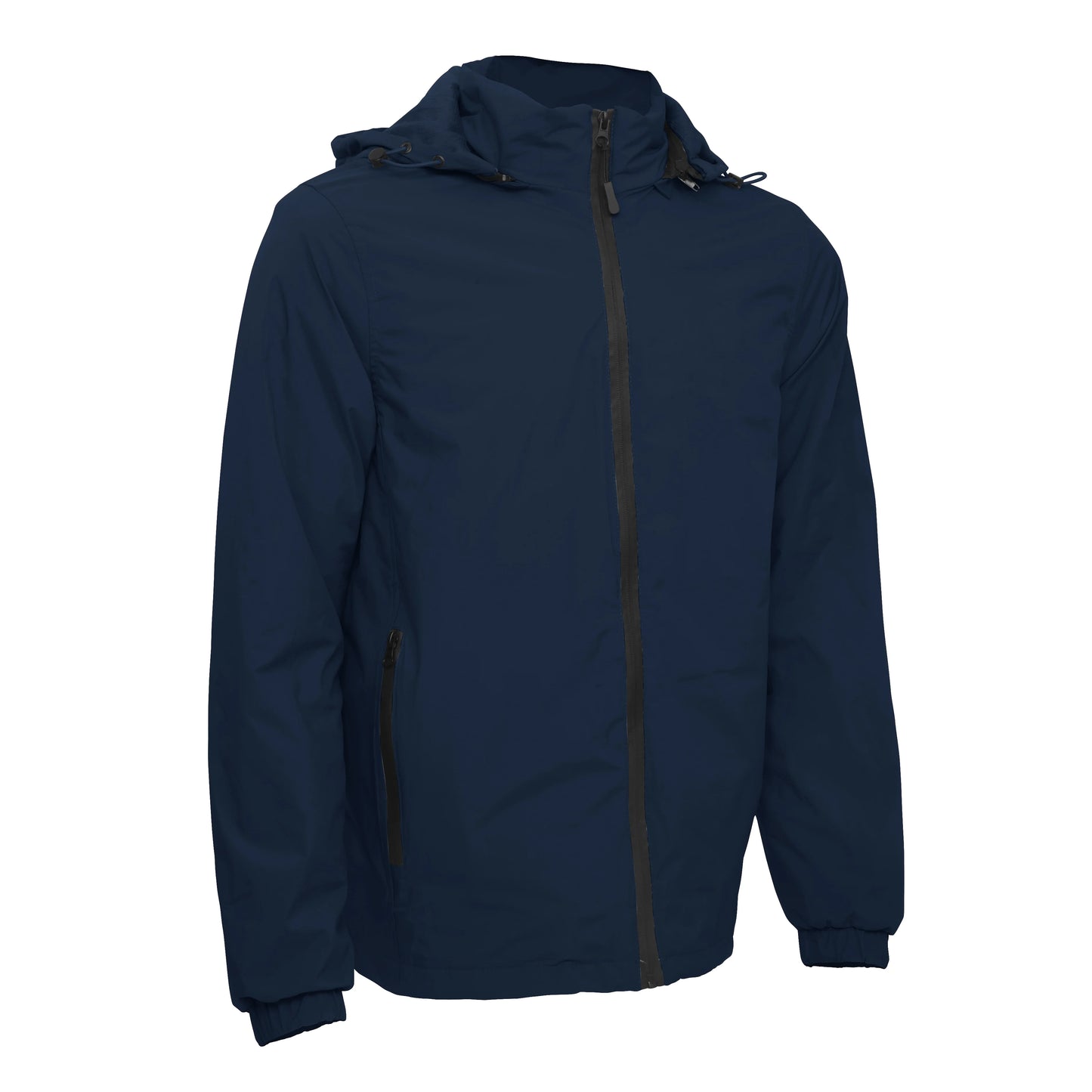 Men's casual hooded windbreaker with zipper pocket