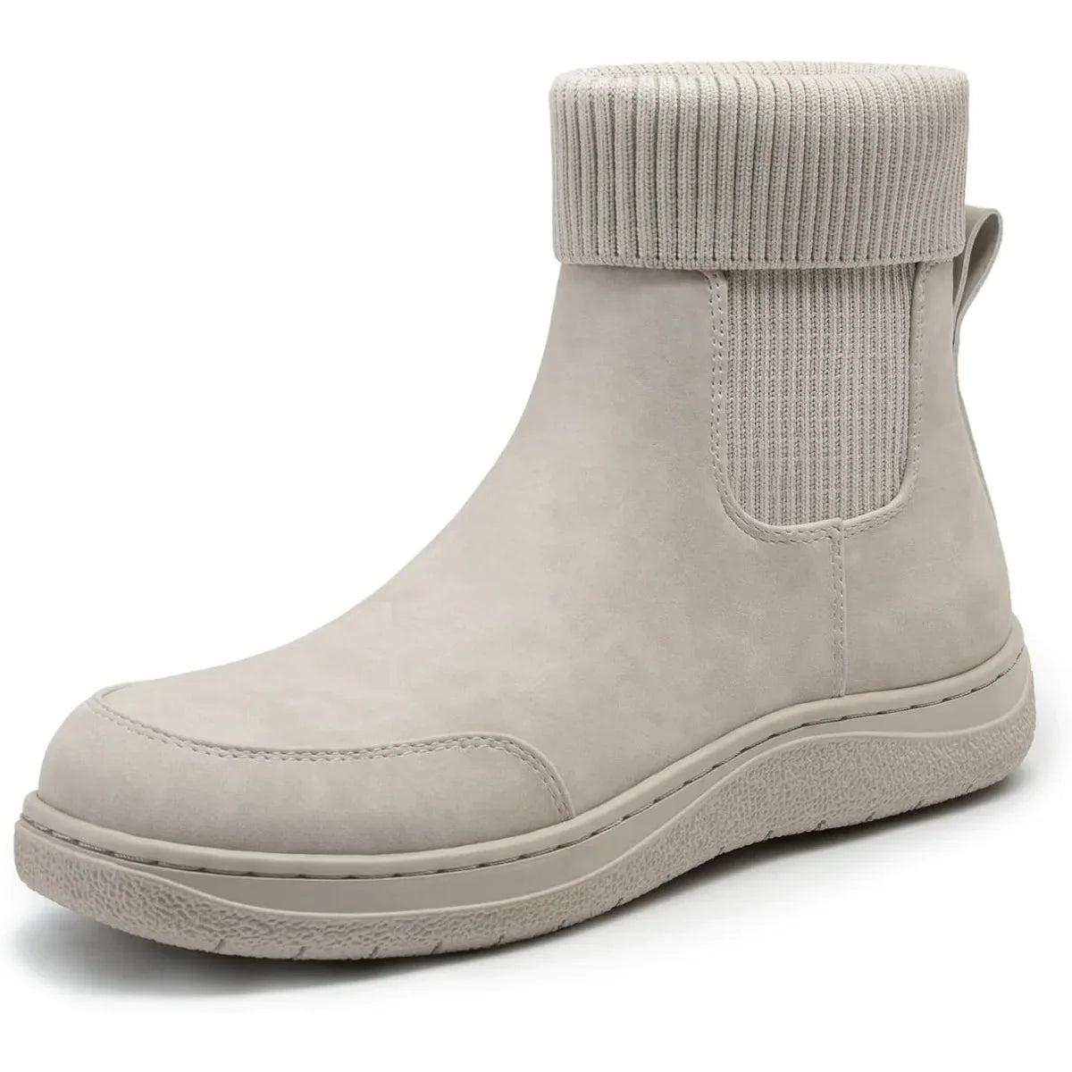 Women's Chelsea Ankle Boots Comfortable Winter Short Leather Boots