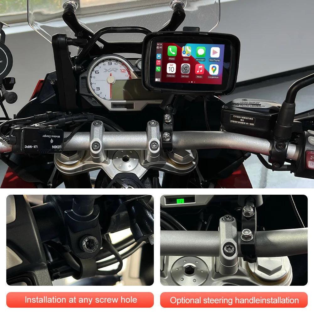 ROAD TOP Waterproof Outdoor Wireless Android Monitor for Motorcycle Navigation, Bluetooth